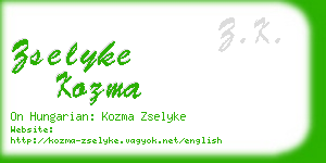 zselyke kozma business card